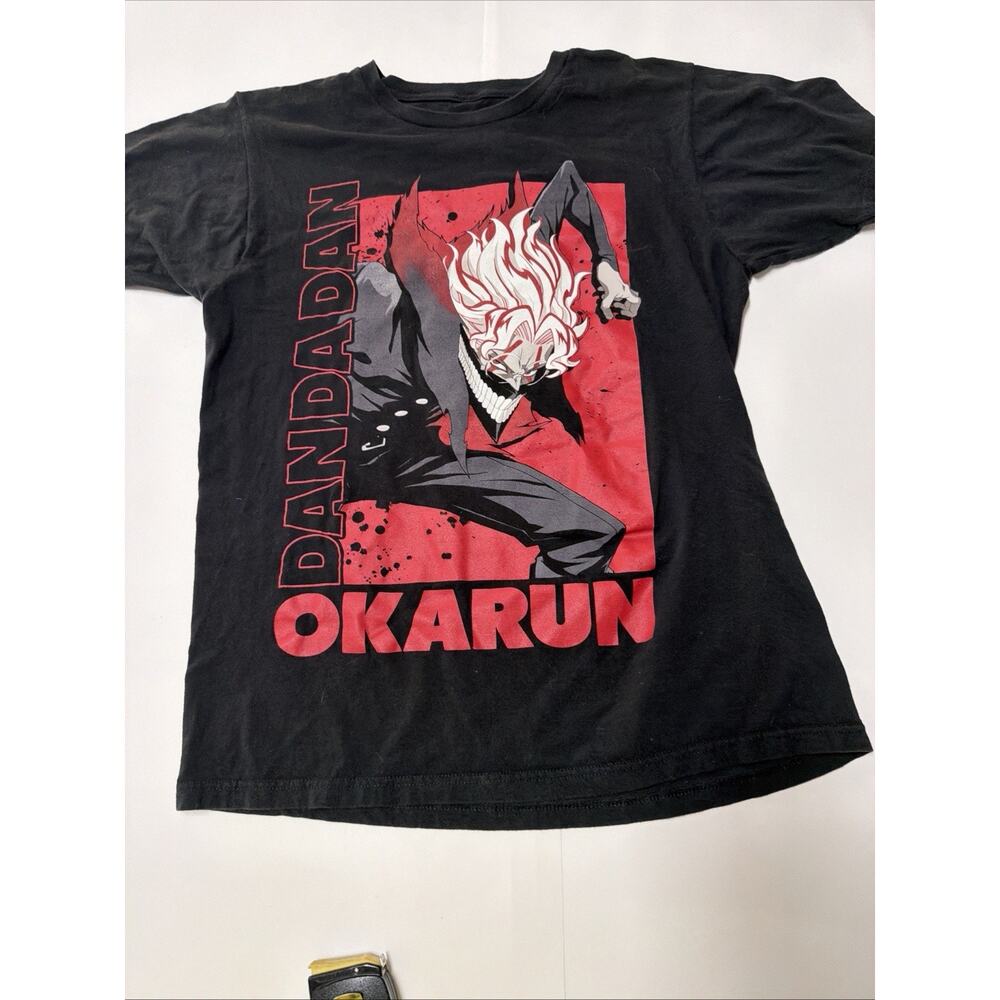 Men’s Black And Red Graphic Anime Dan Da Dan T Shirt S/M